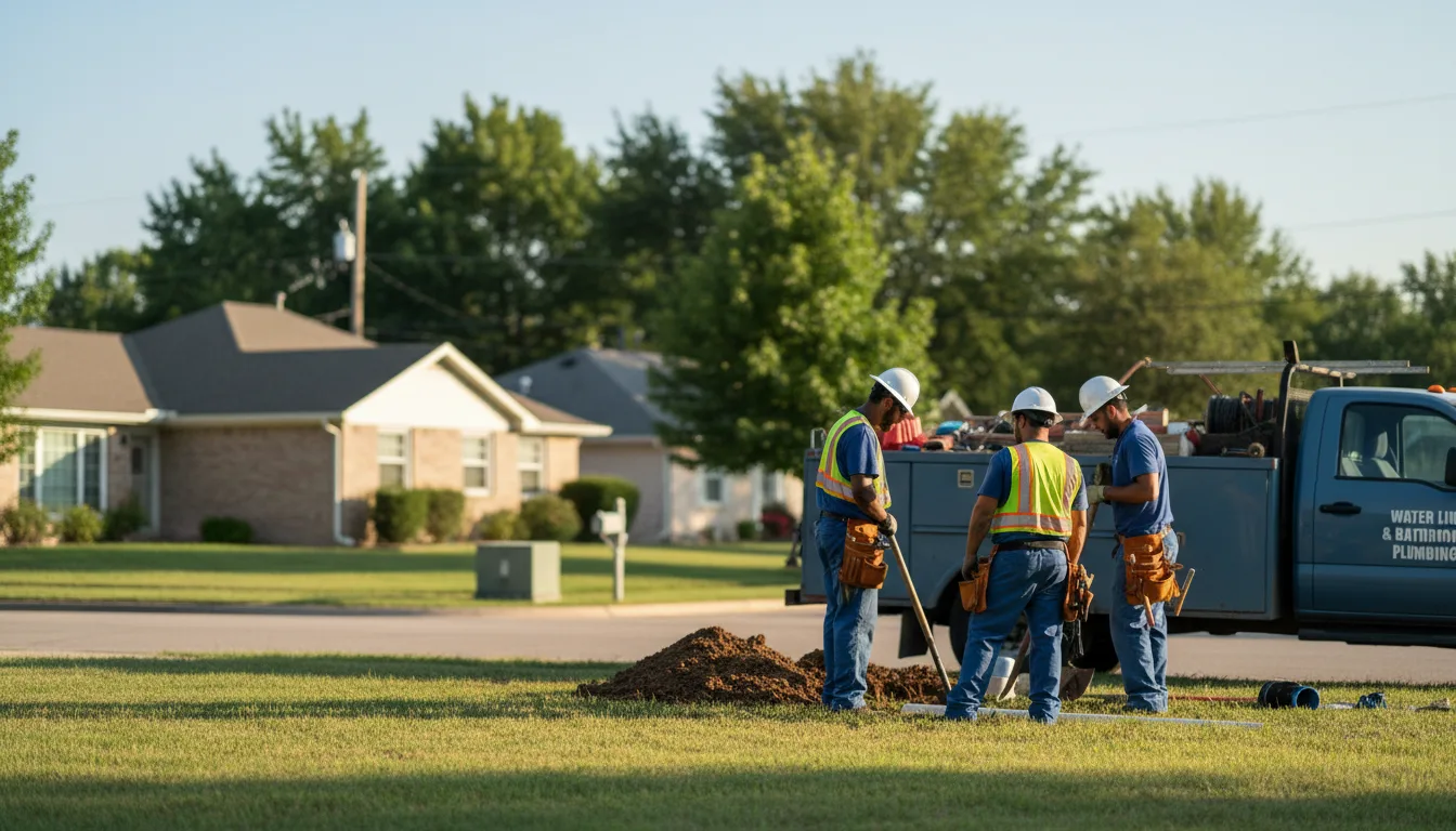 Residential water line and bathroom plumbing service in Realitos, TX